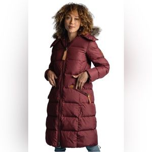 NWT Wanakome Calypso Mulberry Long Down Puffer Jacket